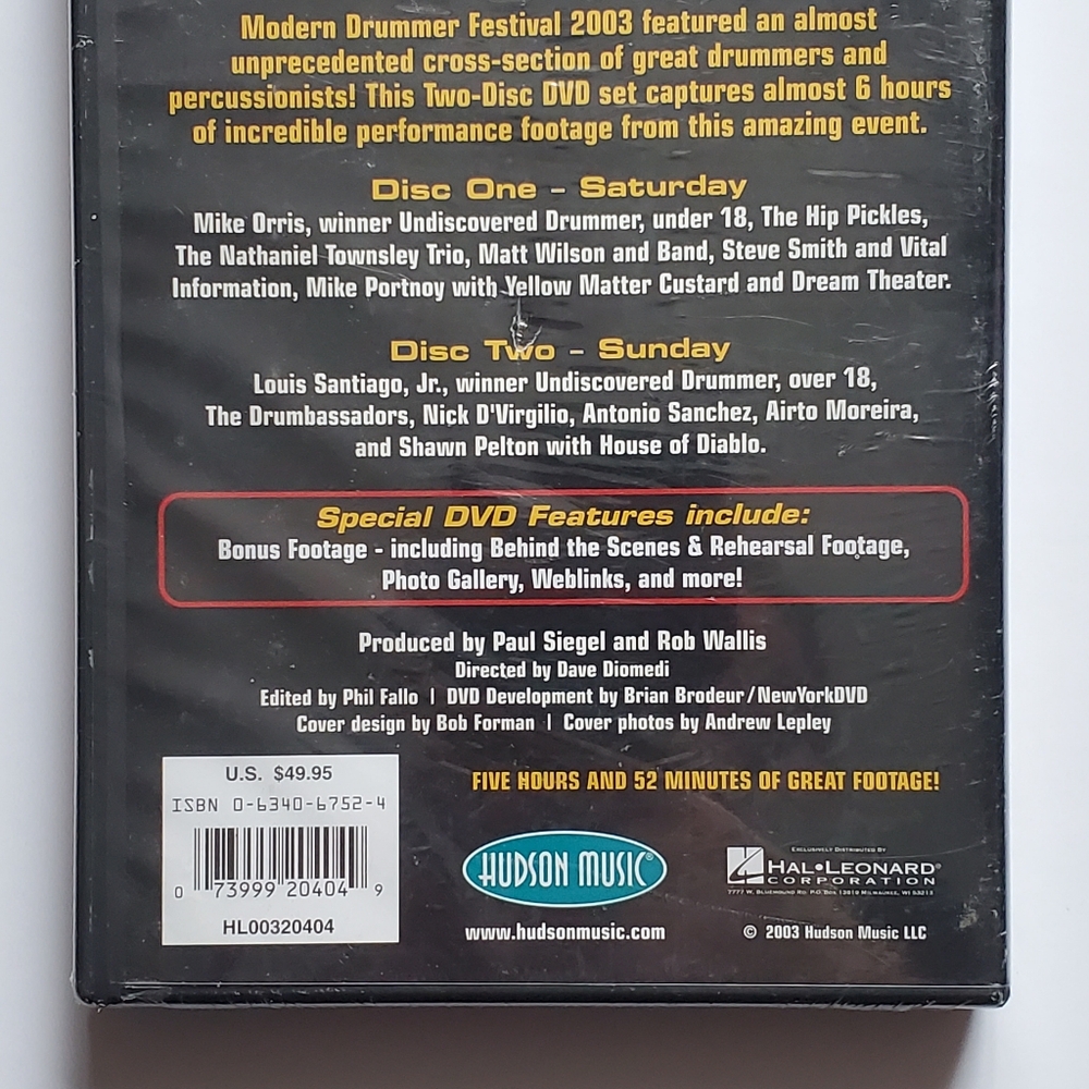 Modern Drummer Festival Weekend 2003 - 2 DVD BOX SET Mike Portnoy - Picture 4 of 4
